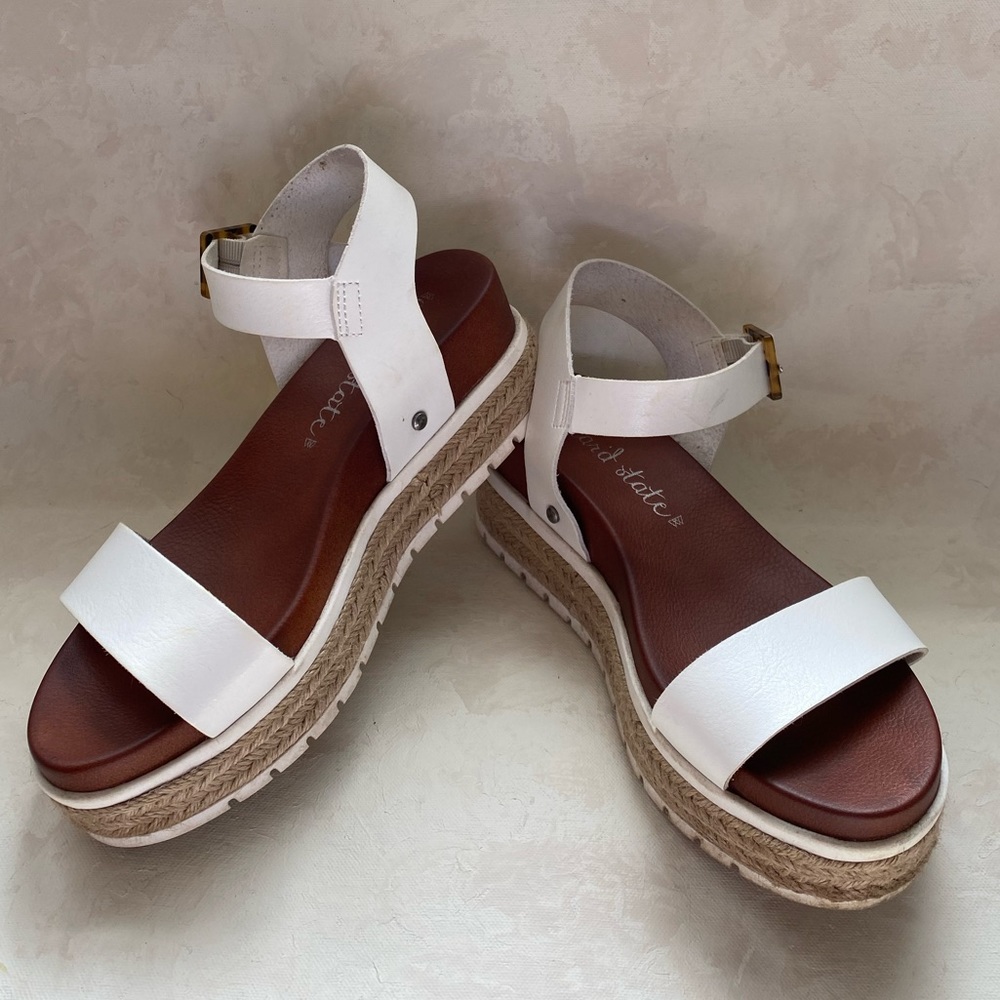 Altar’d State White Platform Espadrille Sandals